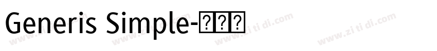 Generis Simple字体转换